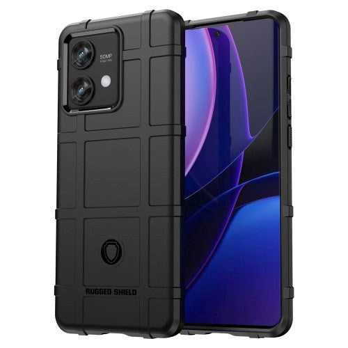 Motorola Edge 40 Neo Rugged Shield Mobil Cover - Sort