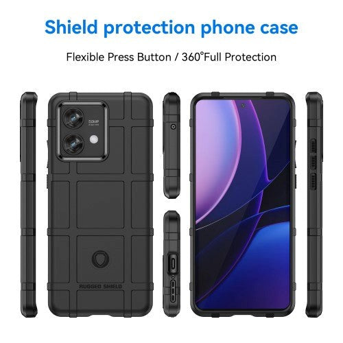 Motorola Edge 40 Neo Rugged Shield Mobil Cover - Sort