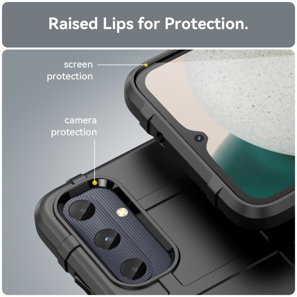 Samsung Galaxy A05s Rugged Shield Series Håndværker Mobil Cover - Sort