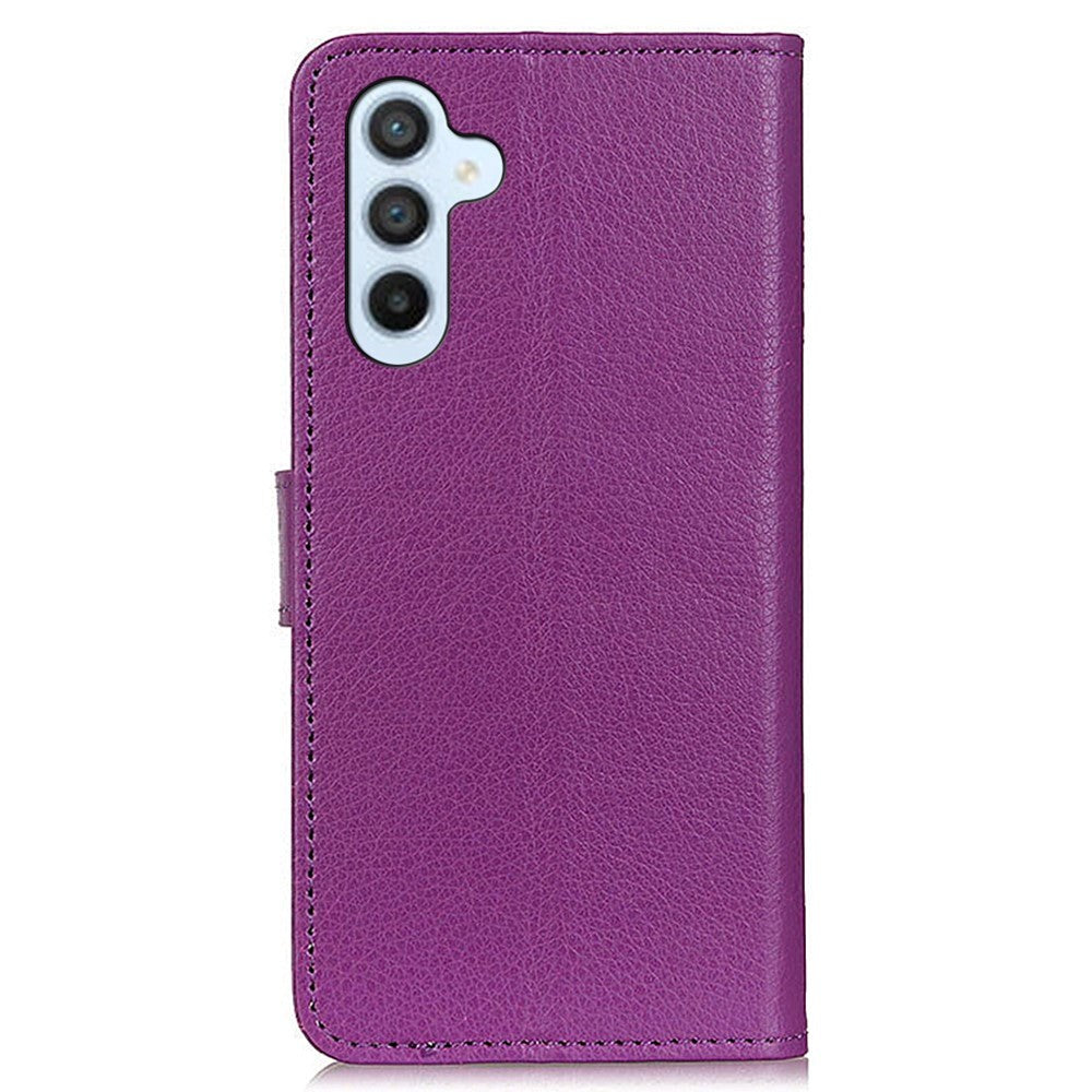 Samsung Galaxy A05s Litchi Læder Mobil Cover m. Pung - Lilla