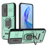 Honor 90 Lite Håndværker Mobil Cover m. Magnetisk Kickstand & Cam Slider - Grøn