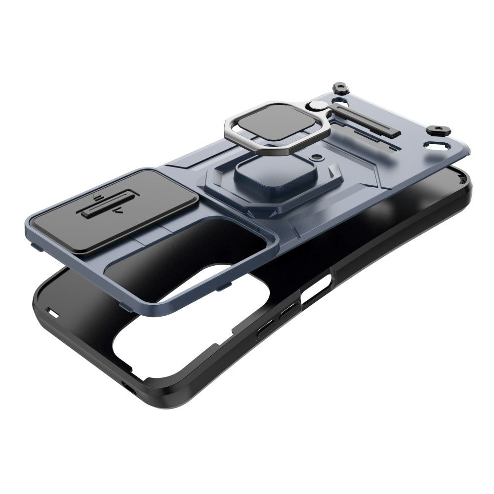 Honor 90 Lite Håndværker Mobil Cover m. Magnetisk Kickstand & Cam Slider - Grå