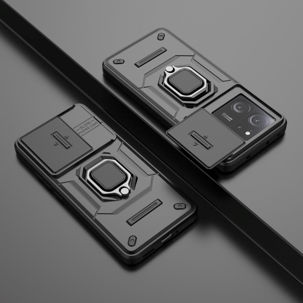 Xiaomi 13T / 13T Pro Håndværker Mobil Cover m. Magnetisk Kickstand & Cam Slider - Sort