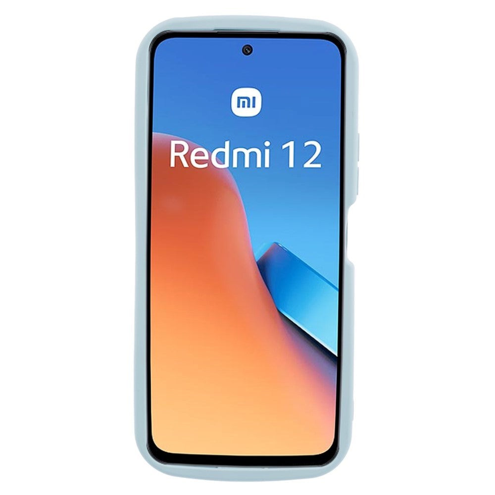 Xiaomi Redmi 12 (4G) Fleksibelt Plastik Mobil Cover m. Bølget Kanter - Blå