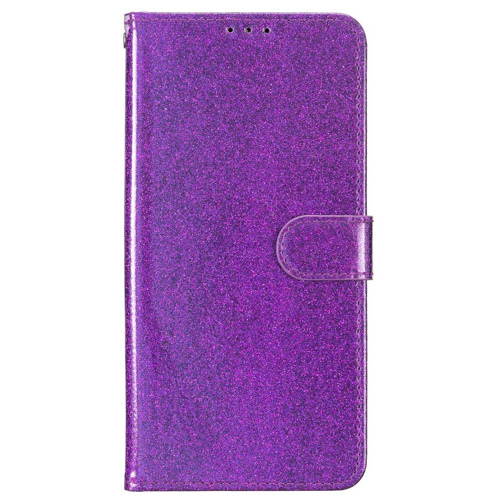 EIDERWOOD Motorola Moto G54 Læder Mobil Cover m. Pung & Strop - Glimmer - Lilla