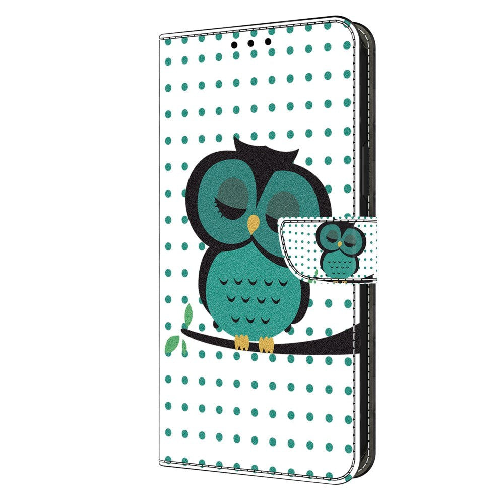 Xiaomi 13T / 13T Pro Læder Mobil Cover m. Pung & Print - Ugle