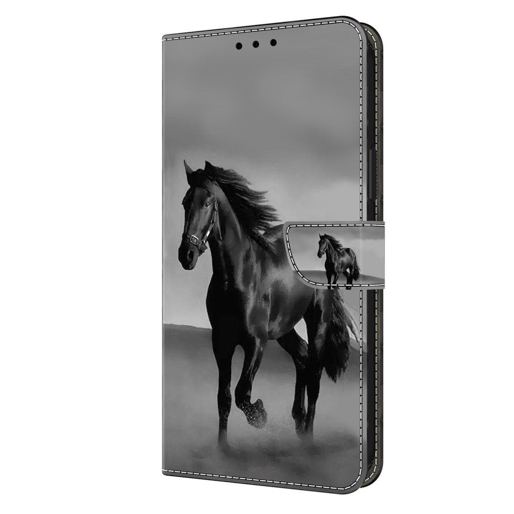 Xiaomi 13T / 13T Pro Læder Mobil Cover m. Pung & Print - Hest