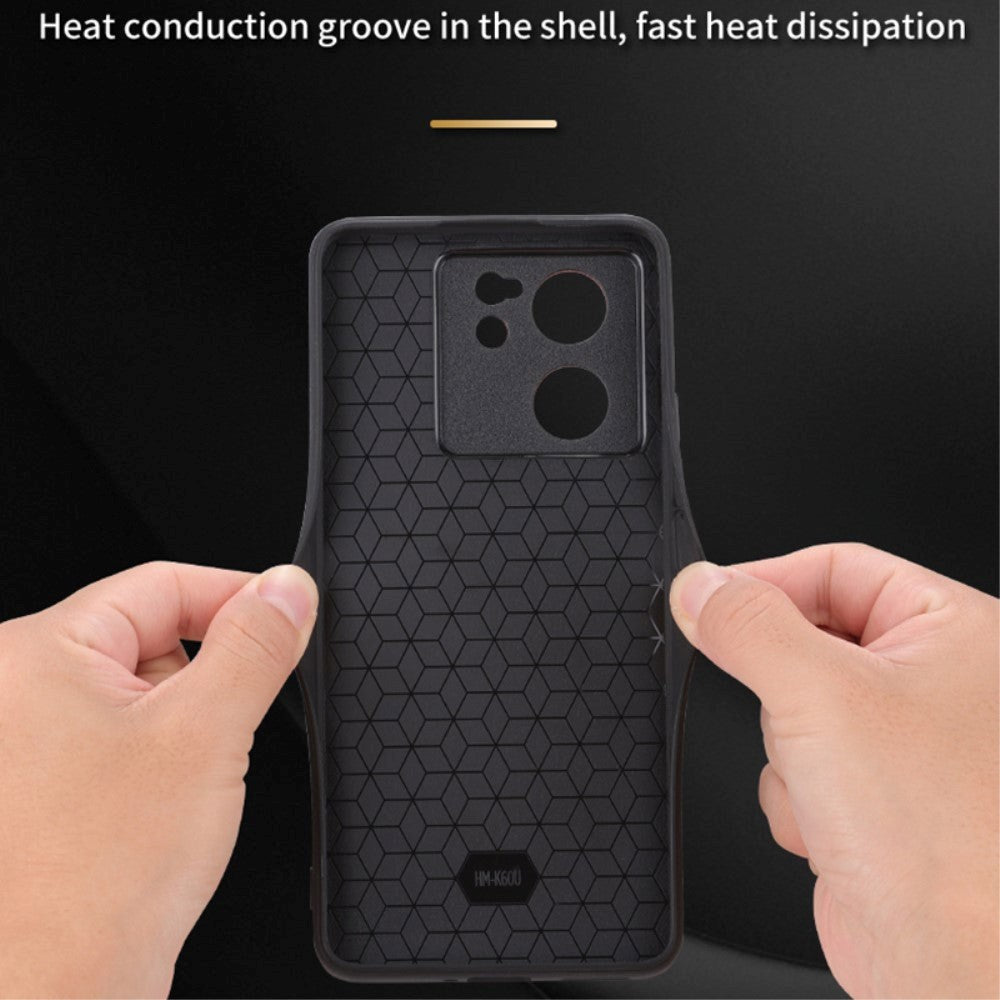 Xiaomi 13T / 13T AZNS Læderbelagt Plastik Mobil Cover m. Mønster - Blå