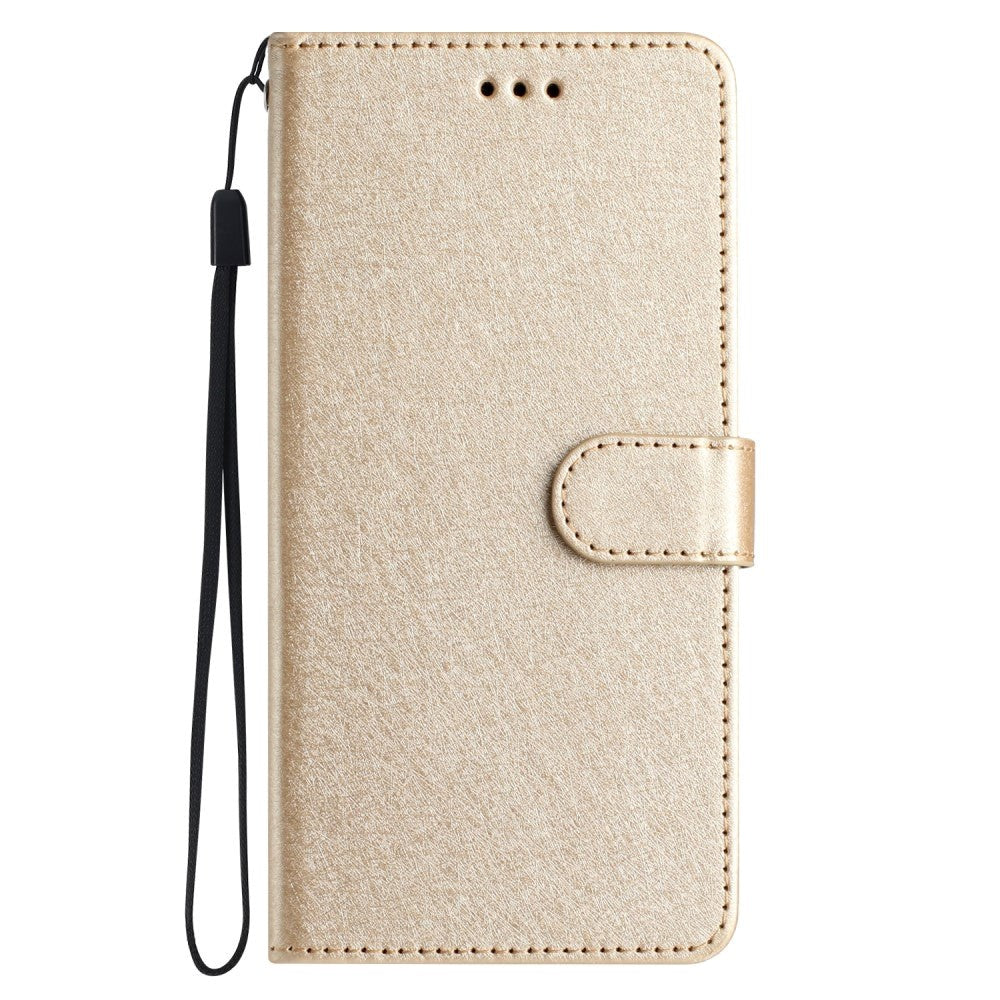 Samsung Galaxy A15 (5G) / A15 Læder Mobil Cover m. Pung og Strop - Guld