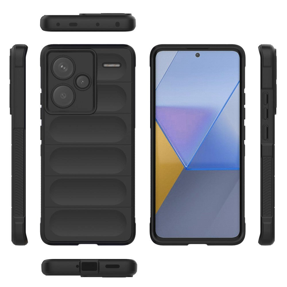 Xiaomi Redmi Note 13 Pro+ (Plus) Fleksibelt Plastik Mobil Cover - Sort