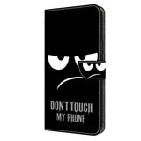 Samsung Galaxy A05s Læder Mobil Cover m. Pung & Ståfunktion - "Don't Touch My Phone"