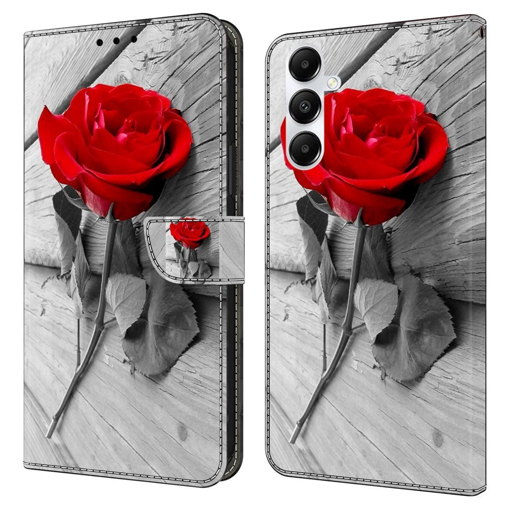 Samsung Galaxy A05s Læder Mobil Cover m. Pung & Ståfunktion - Rose