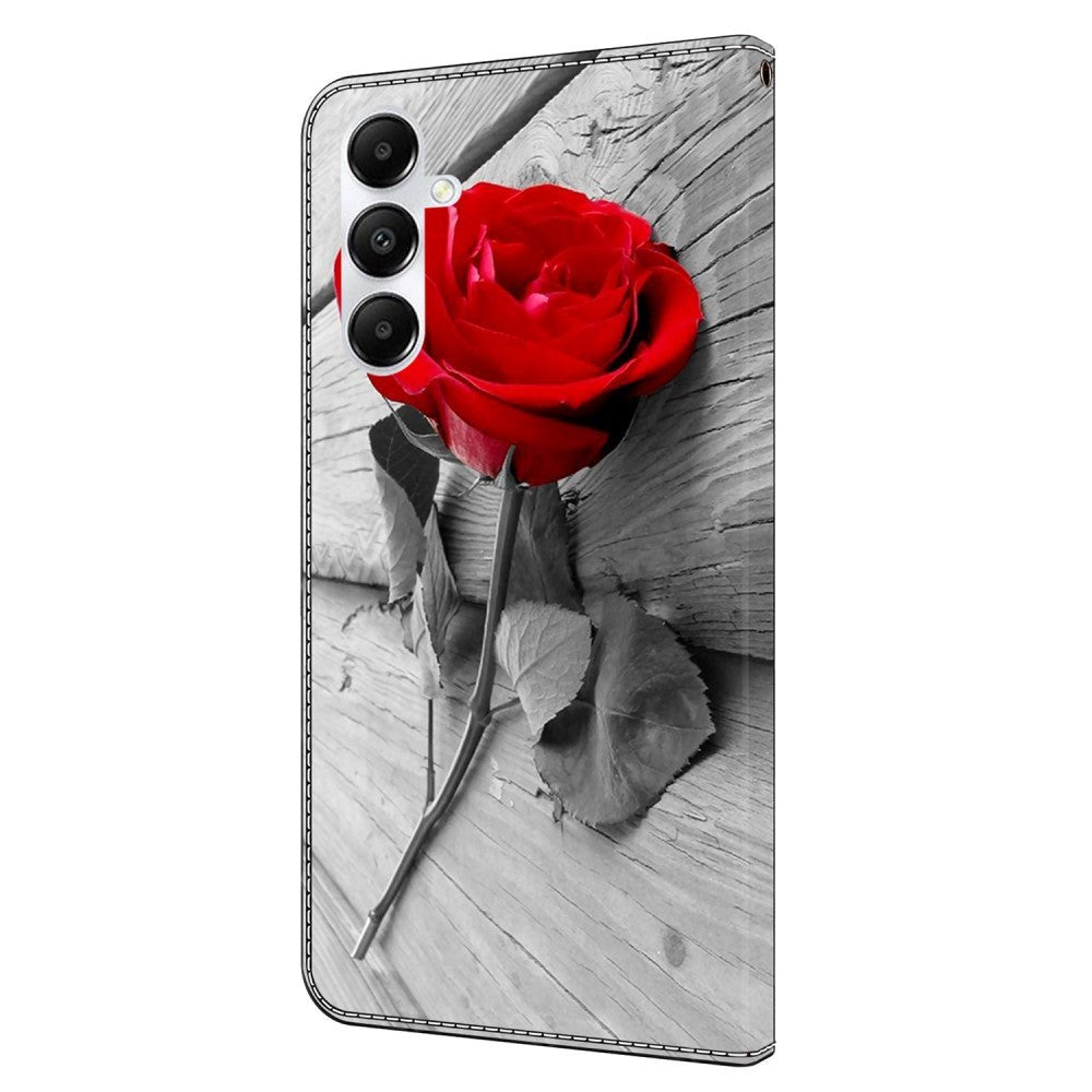 Samsung Galaxy A05s Læder Mobil Cover m. Pung & Ståfunktion - Rose