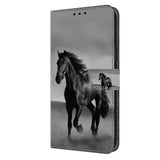 Samsung Galaxy A05s Læder Mobil Cover m. Pung & Ståfunktion - Hest