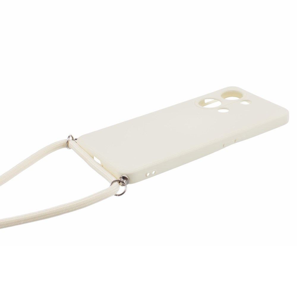EIDERWOOD OnePlus Nord 3 (5G) Fleksibelt Plastik Mobil Cover m. Justerbar Strop - Hvid