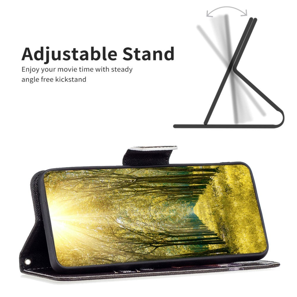 Samsung Galaxy S24 Ultra Læder Mobil Cover m. Pung & Ståfunktion - "Don't Touch my Phone" Bjørn
