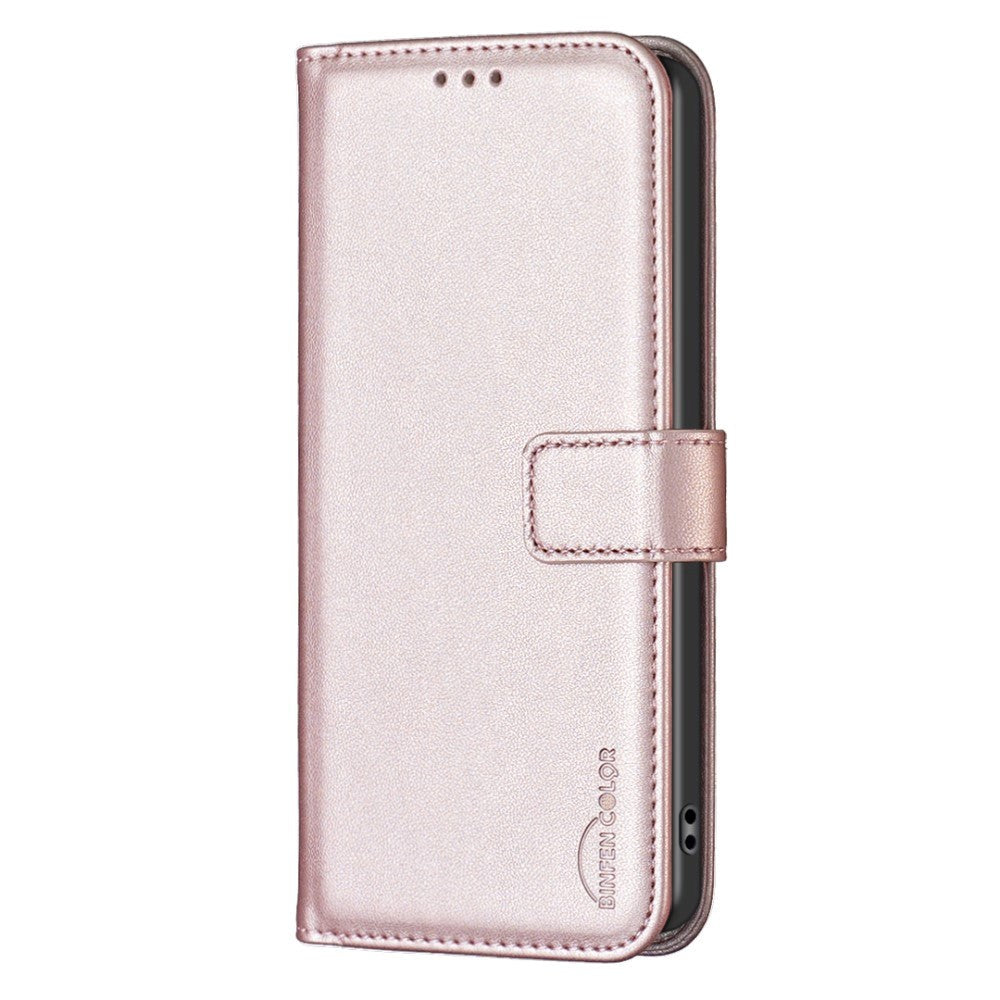 Samsung Galaxy S24 Ultra Kunst Læder Mobil Cover m. Ståfunktion & Kortholder - Rose Gold
