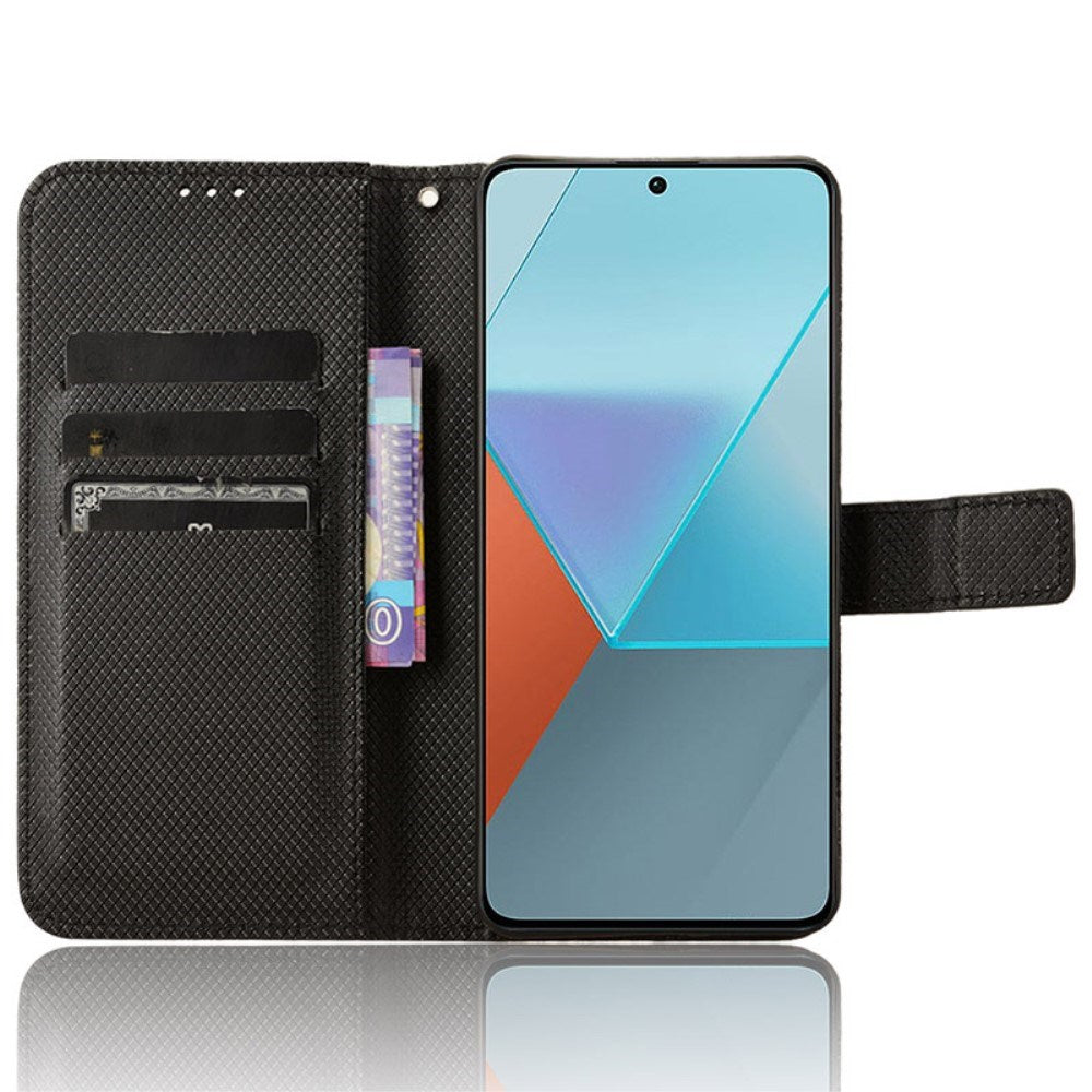 EIDERWOOD Xiaomi Redmi Note 13 Pro (5G) / Poco X6 Læder Mobil Cover m. Strop & Tekstur - Sort