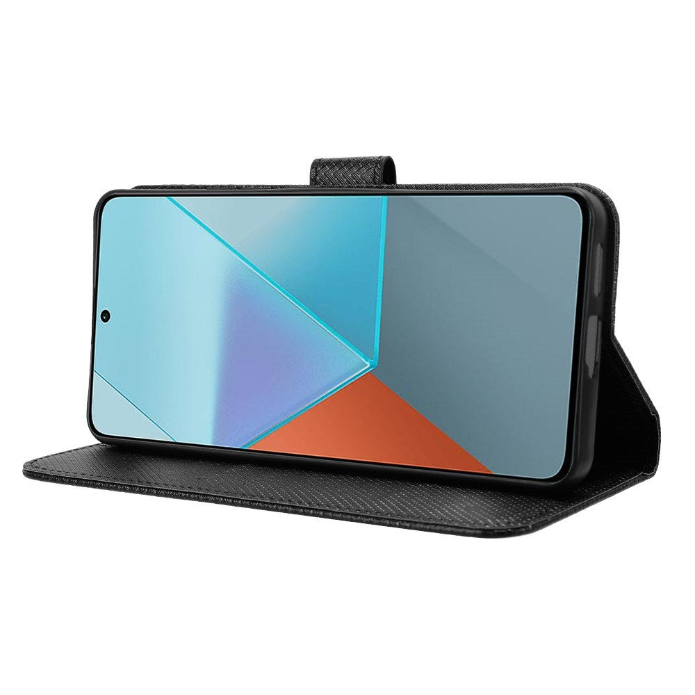 EIDERWOOD Xiaomi Redmi Note 13 Pro (5G) / Poco X6 Læder Mobil Cover m. Strop & Tekstur - Sort