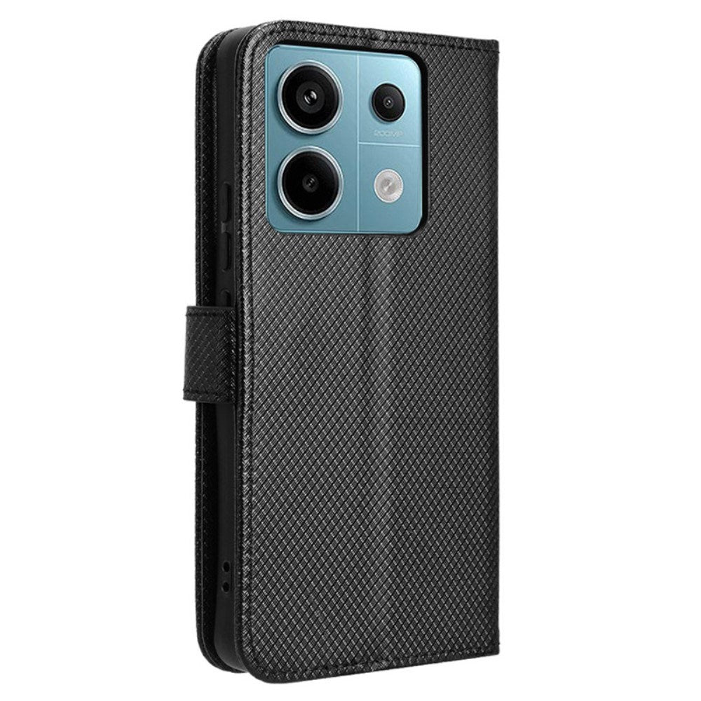 EIDERWOOD Xiaomi Redmi Note 13 Pro (5G) / Poco X6 Læder Mobil Cover m. Strop & Tekstur - Sort