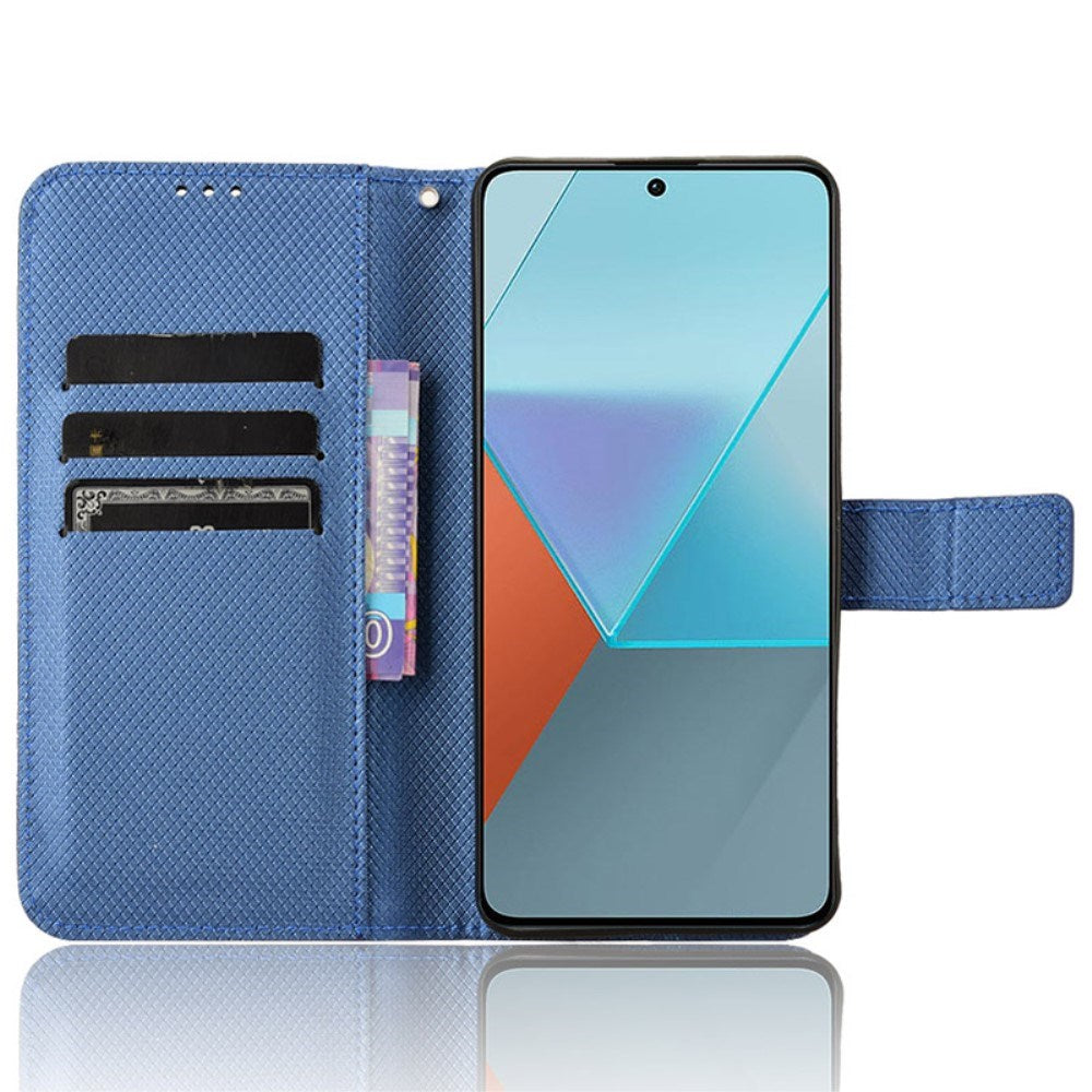 EIDERWOOD Xiaomi Redmi Note 13 Pro (5G) / Poco X6 Læder Mobil Cover m. Strop & Tekstur - Blå