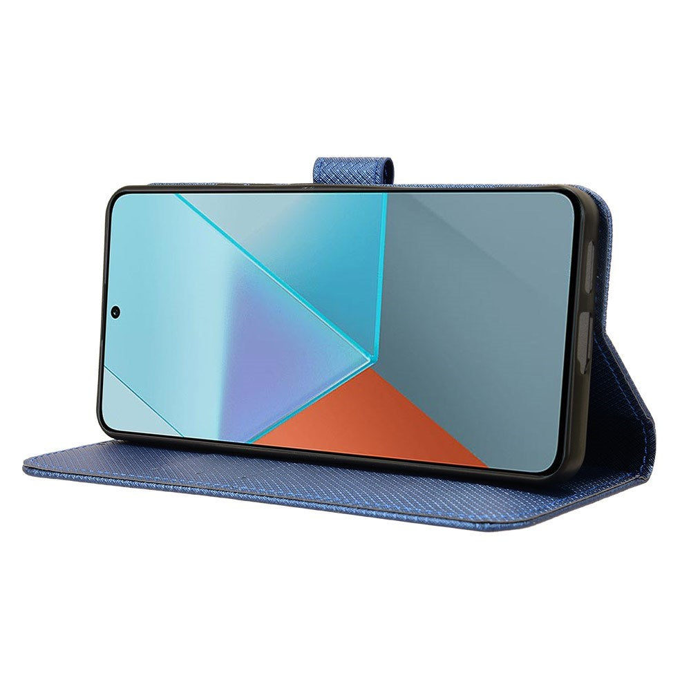 EIDERWOOD Xiaomi Redmi Note 13 Pro (5G) / Poco X6 Læder Mobil Cover m. Strop & Tekstur - Blå