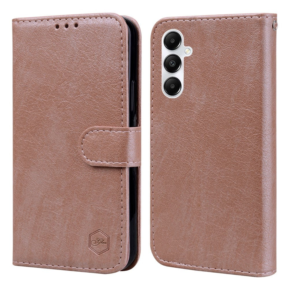 Samsung Galaxy A05s Neutralt Læder Mobil Cover m. Pung & Ståfunktion - Rose Gold