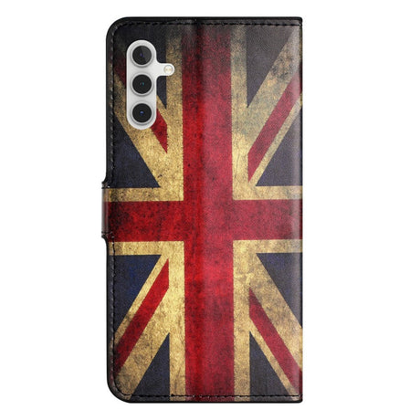 Samsung Galaxy S24 Læder Mobil Cover m. Pung & Ståfunktion - Union Jack