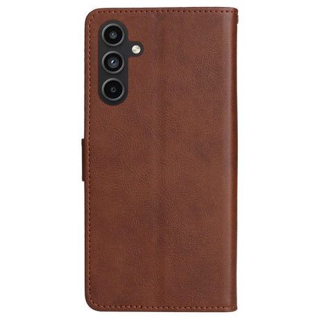 Samsung Galaxy A15 (5G) / A15 PU Læder Mobil Cover m. Pung og Strop - Brun