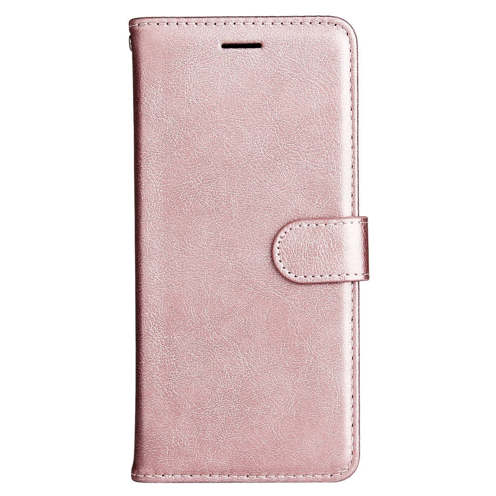Samsung Galaxy A15 (5G) / A15 PU Læder Mobil Cover m. Pung og Strop - Rose Gold