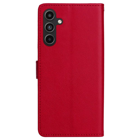 Samsung Galaxy A15 (5G) / A15 PU Læder Mobil Cover m. Pung og Strop - Rød