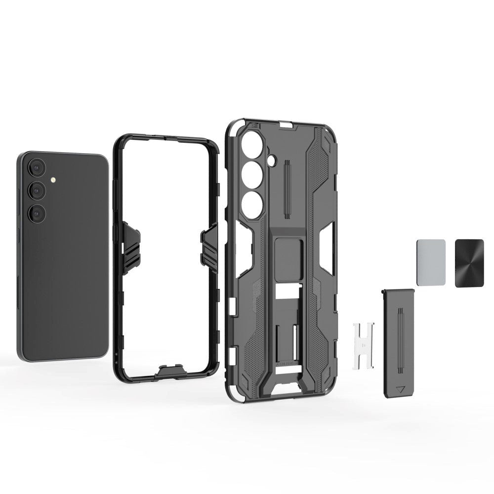 Samsung Galaxy S24+ (Plus) Håndværker Mobil Cover m. Kickstand - Sort