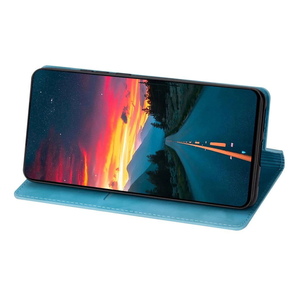 Samsung Galaxy A15 (5G) / A15 Læder Mobil Cover m. Pung - Glimmer - Blå