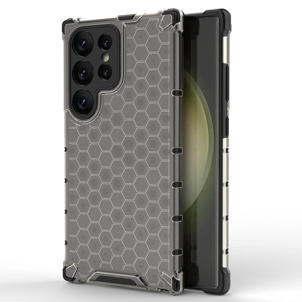 Samsung Galaxy S24 Ultra Hybrid Bagside Case - Honeycomb Sort