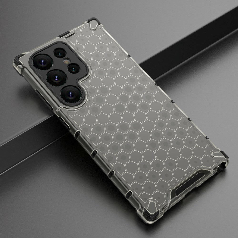 Samsung Galaxy S24 Ultra Hybrid Bagside Case - Honeycomb Sort