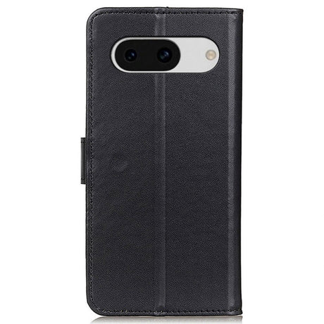 Google Pixel 8a Læder Mobil Cover m. Pung & Kickstand - Sort