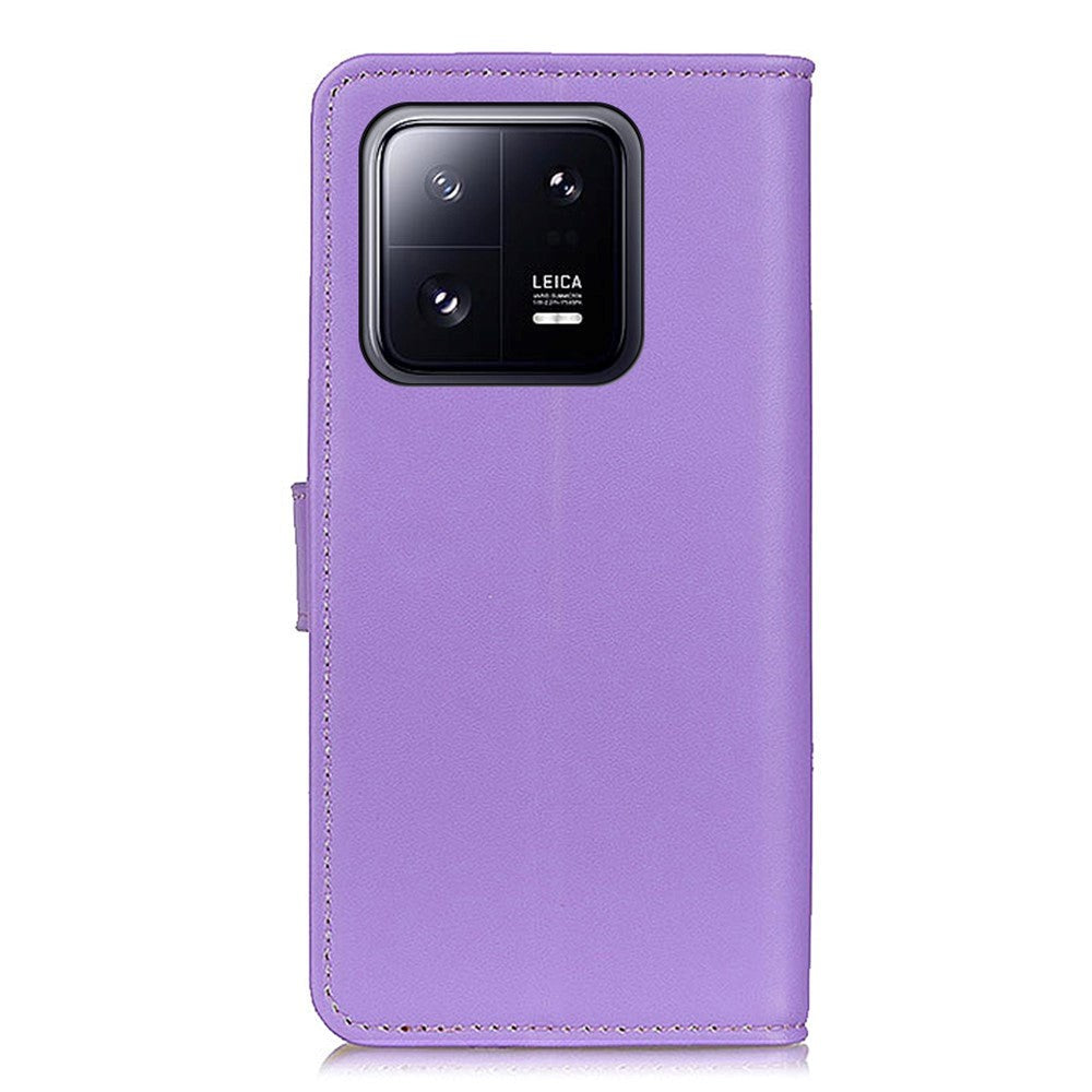 Xiaomi 14 Læder Mobil Cover m. Pung & Kickstand - Lilla