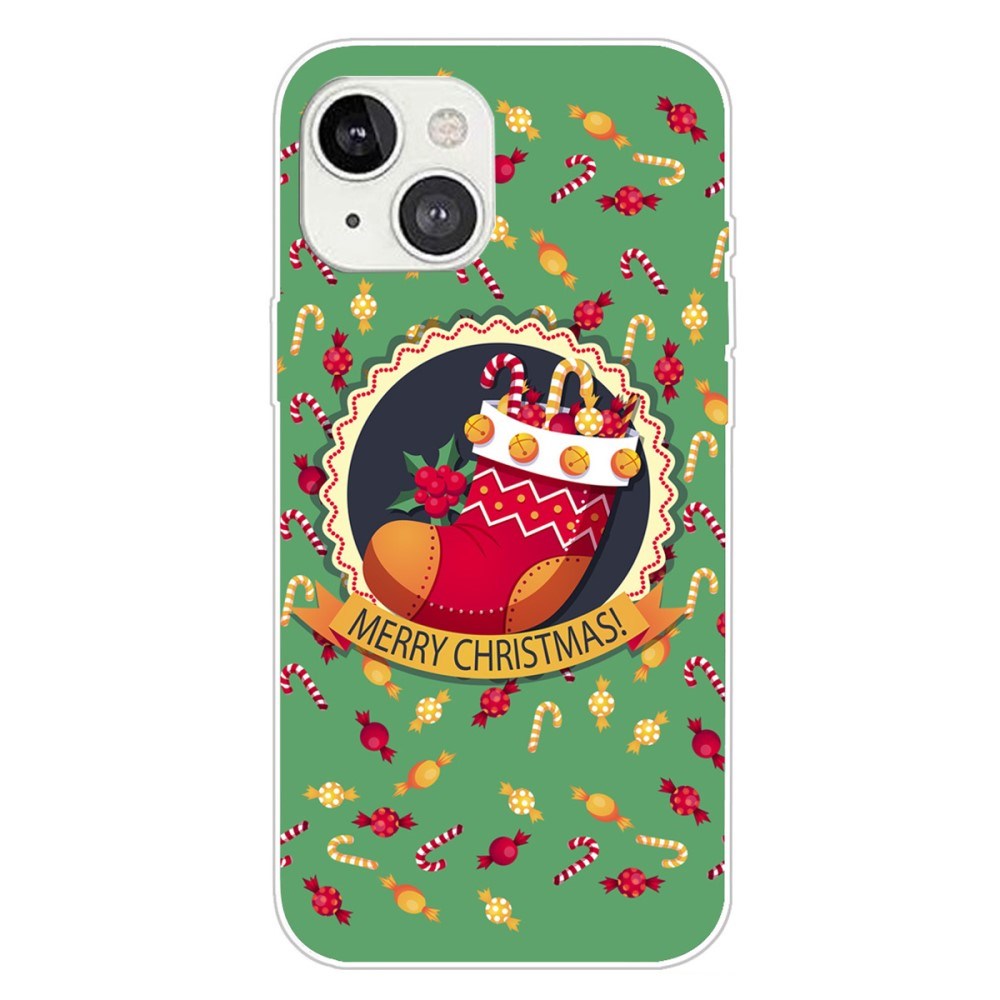 iPhone 15 Plus Fleksibelt Plast Mobil Jule Cover - Merry Christmas - Julesok