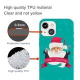 iPhone 15 Plus Fleksibelt Plast Mobil Jule Cover - Merry Christmas - Glad Julemand