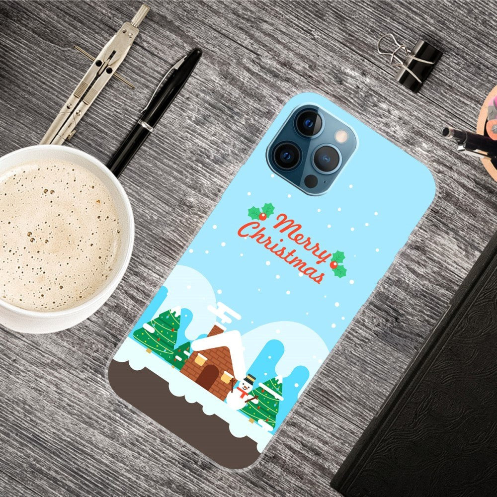 iPhone 15 Pro Fleksibelt Plast Mobil Jule Cover - Merry Christmas - Julehygge