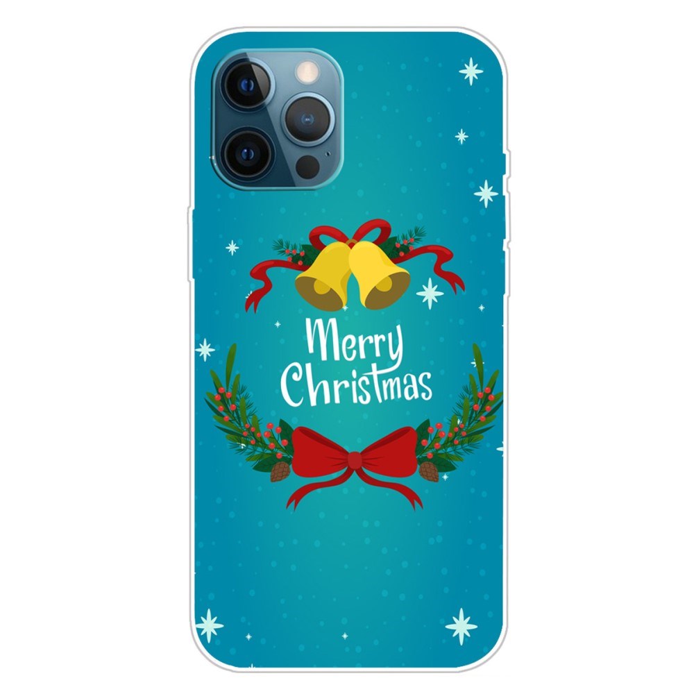 iPhone 15 Pro Fleksibelt Plast Mobil Jule Cover - Merry Christmas - Juleklokker