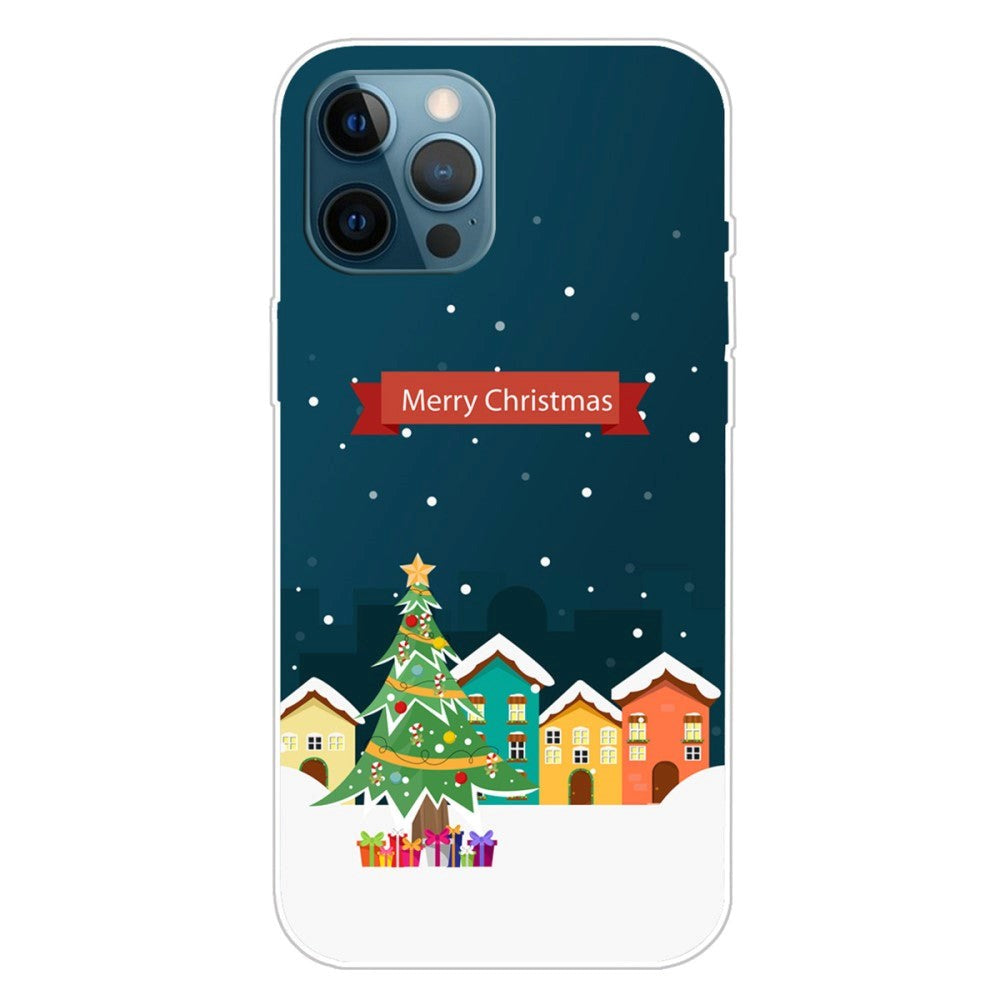 iPhone 15 Pro Fleksibelt Plast Mobil Jule Cover - Merry Christmas - Juleby