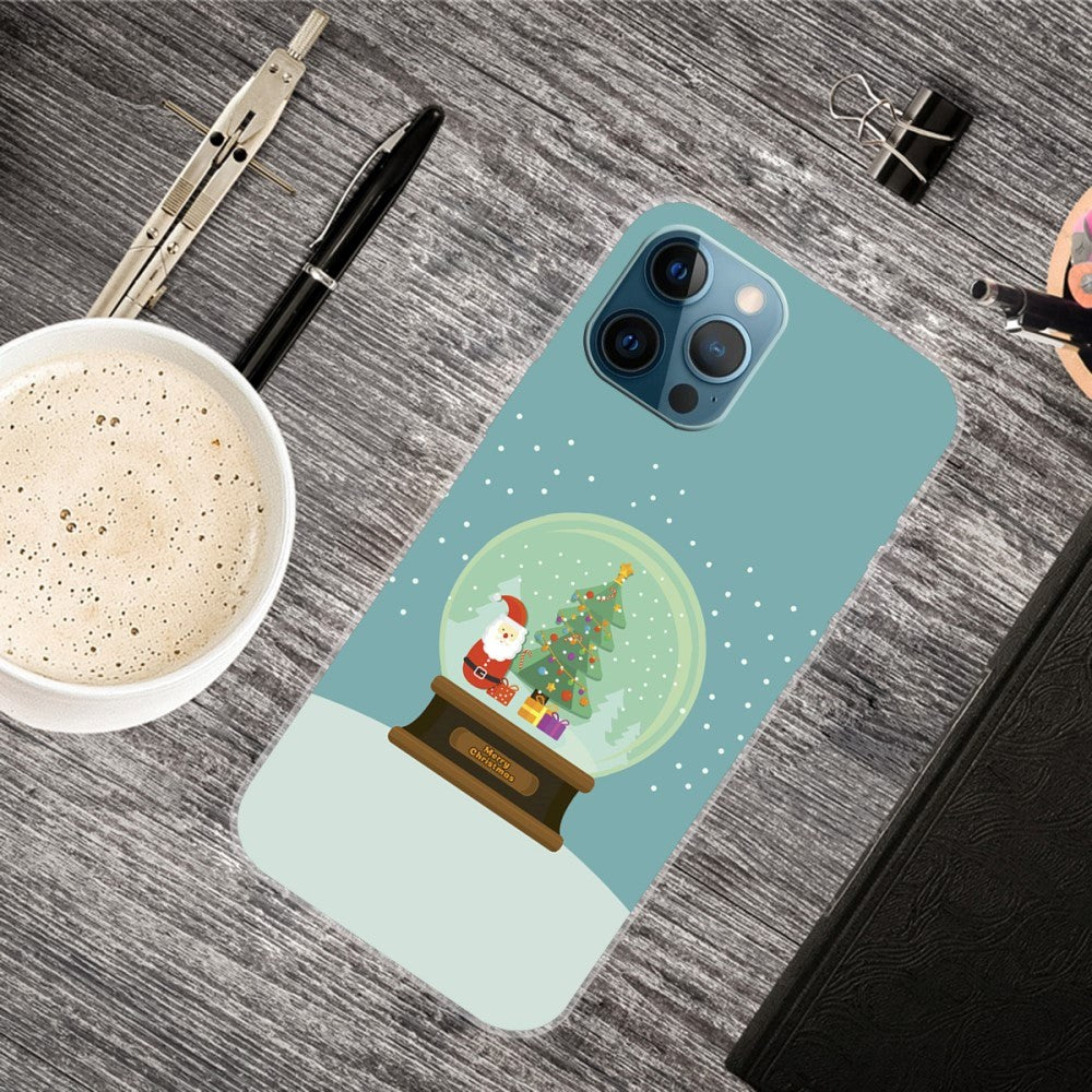 iPhone 15 Pro Fleksibelt Plast Mobil Jule Cover - Merry Christmas - Julekugle