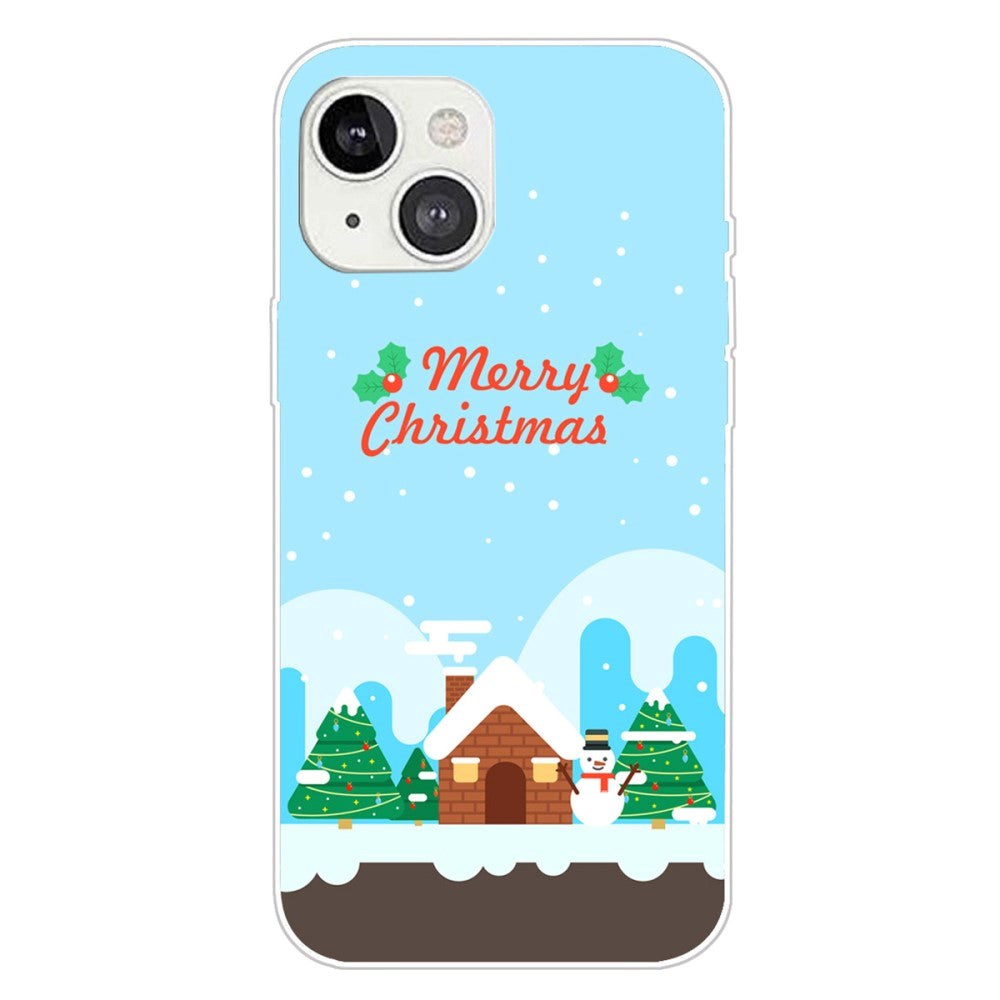iPhone 15 Fleksibelt Plast Mobil Jule Cover - Merry Christmas - Julehygge