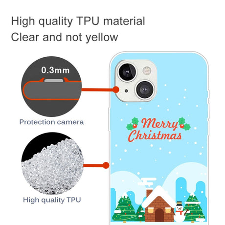 iPhone 15 Fleksibelt Plast Mobil Jule Cover - Merry Christmas - Julehygge