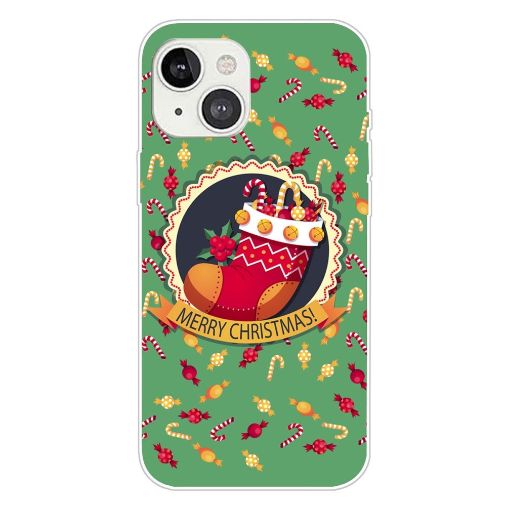 iPhone 15 Fleksibelt Plast Mobil Jule Cover - Merry Christmas - Julesok