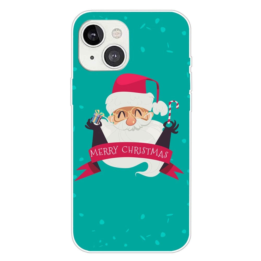 iPhone 15 Fleksibelt Plast Mobil Jule Cover - Merry Christmas - Glad Julemand