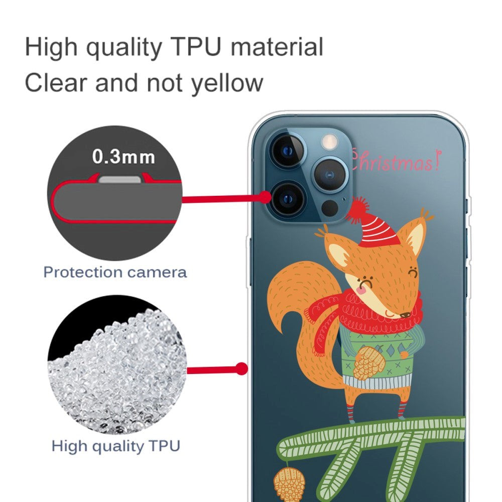 iPhone 15 Pro Fleksibelt Plastik Jule Mobil Cover - Egern