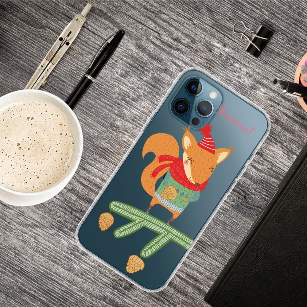 iPhone 15 Pro Fleksibelt Plastik Jule Mobil Cover - Egern