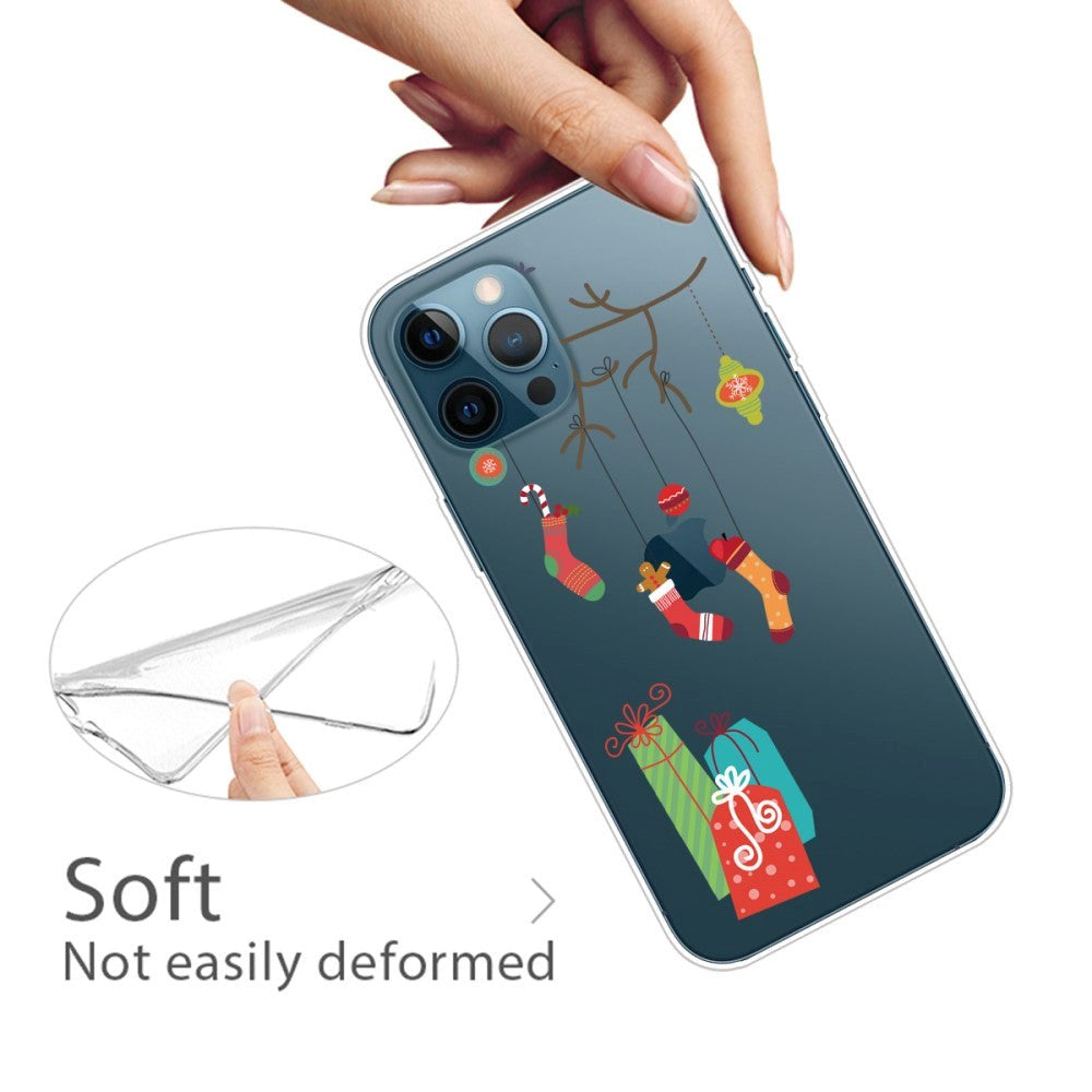 iPhone 15 Pro Fleksibelt Plastik Jule Mobil Cover - Julepynt